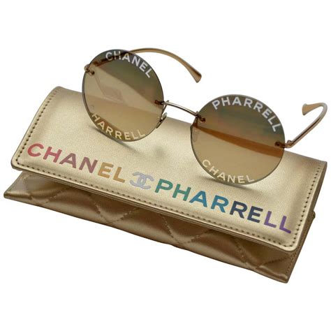 chanel pharrell sunglasses gold|authentic chanel sunglasses.